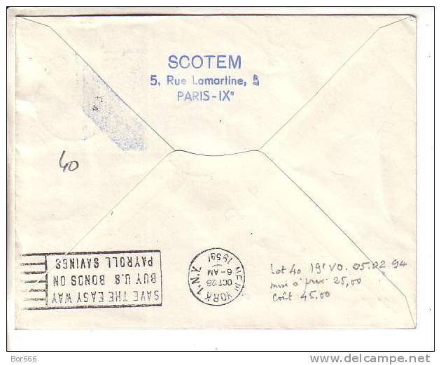 GOOD OLD FRANCE Airmail Postal Cover To USA 1958 - Good Stamped + Nice Cancels - 1927-1959 Covers & Documents