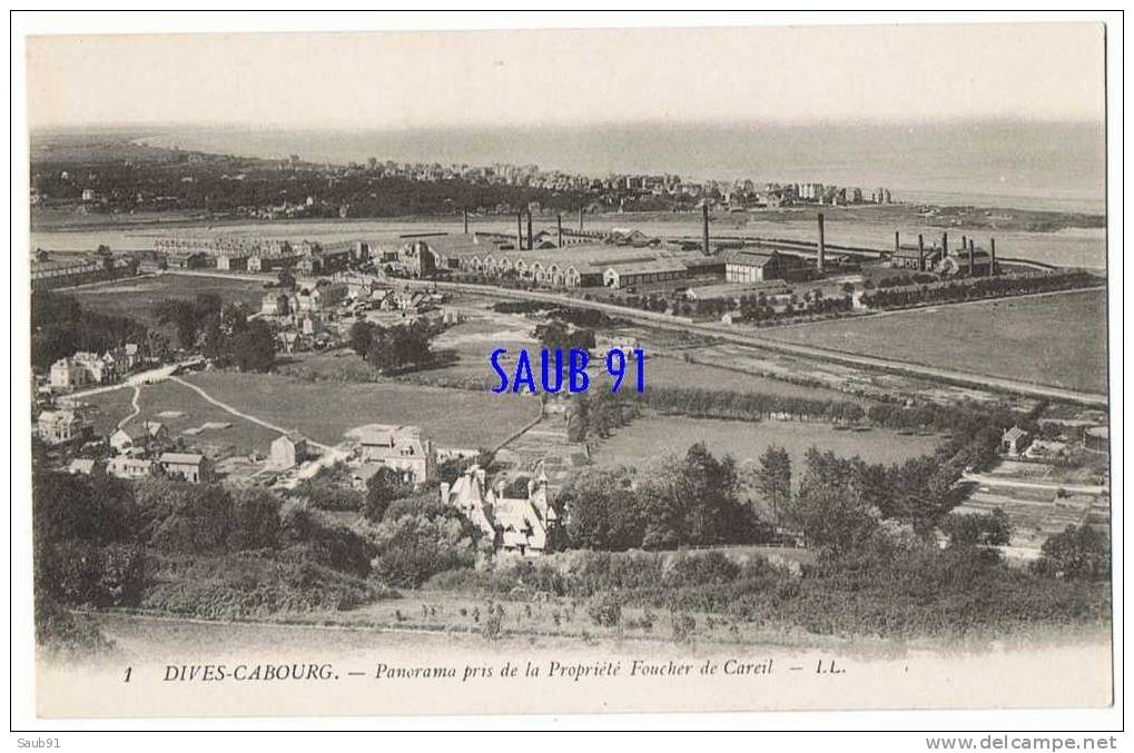 Dives-Cabourg- Panorama Pris De La Propriété Foucher De Carel -L.L.-.N°1 -Non Circulé  - Réf:5237 - Dives