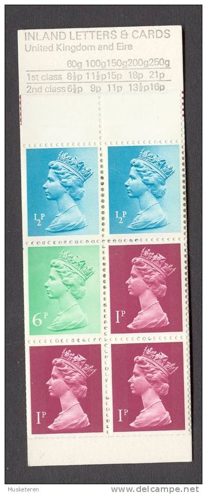 Great Britain 1976 MH-MiNr. 37  10P Queen Königin Elizabeth II Markenheftchen Booklet MNH - Booklets