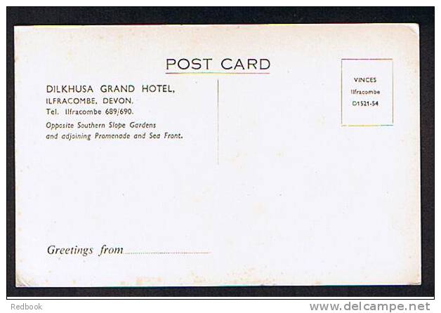 Early Postcard The Dilkhusa Grand Hotel Ilfracombe Devon - Ref 525 - Ilfracombe