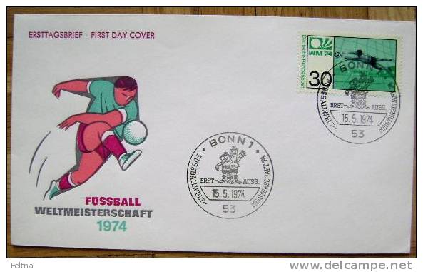 1974 GERMANY COVER SOCCER FIFA WORLD CUP FUSSBALL WM FOOTBALL - 1974 – Allemagne Fédérale