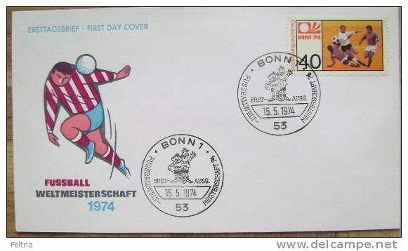 1974 GERMANY COVER SOCCER FIFA WORLD CUP FUSSBALL WM FOOTBALL - 1974 – Westdeutschland