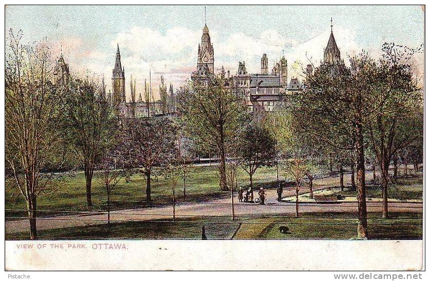 Ottawa Ontario Canada - View Of The Park - Écrite En 1907 - Montreal Import # 123 - Ottawa