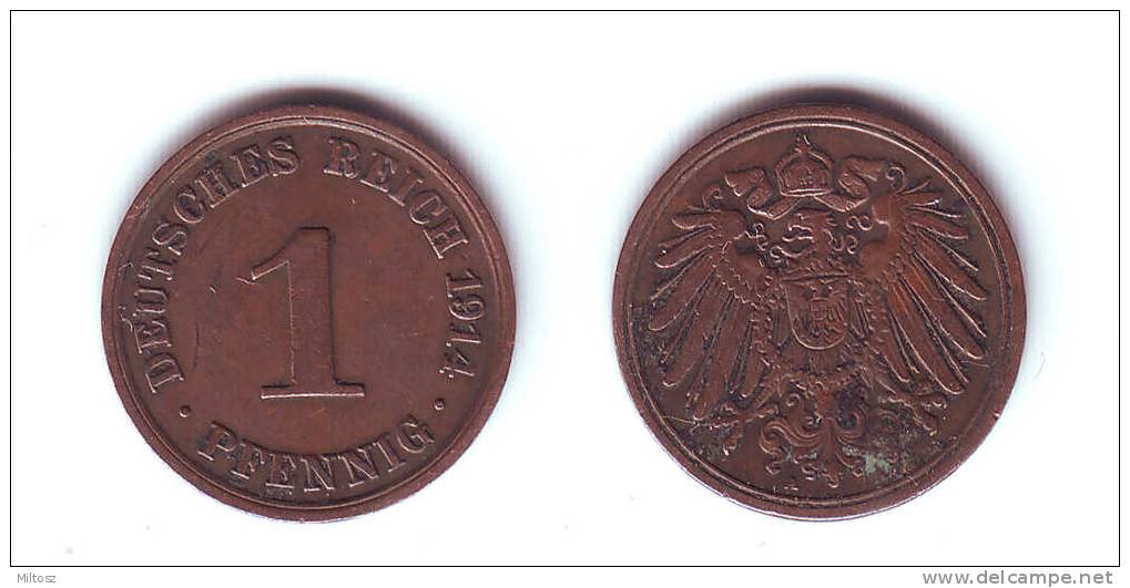 Germany 1 Pfennig 1914 A - 1 Pfennig