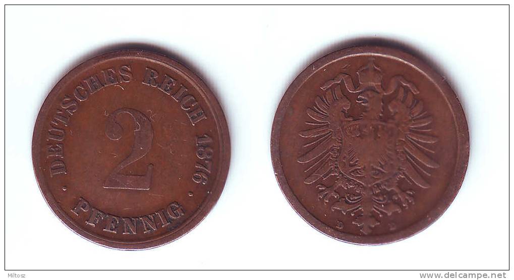 Germany 2 Pfennig 1876 D - 2 Pfennig