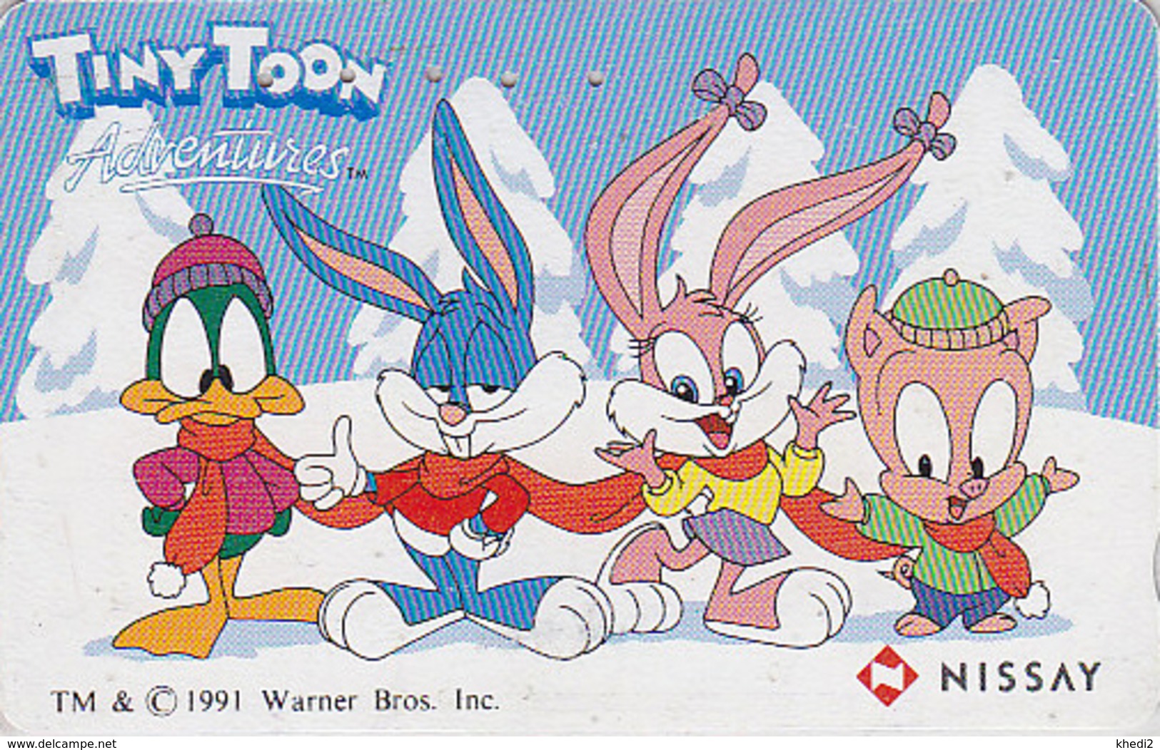 Télécarte Japon / 110-011 - LAPIN BUGS BUNNY Canard Daffy Duck Cochon - RABBIT Tiny Toon Nissay Japan Phonecard Assu  32 - BD