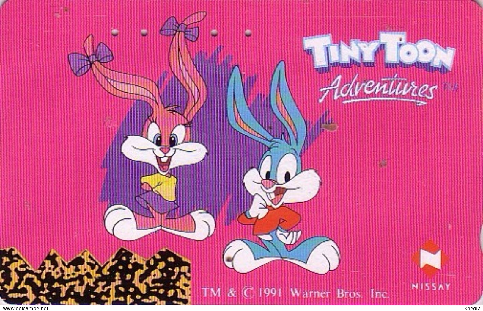 Télécarte JAPON / 110-011 - LAPIN BUGS BUNNY Adventures - RABBIT Tiny Toon Nissay JAPAN Phonecard / Animal Assu - 36 - BD