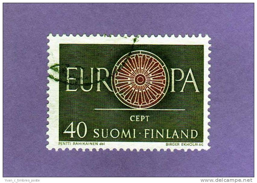 FINLANDE TIMBRE N° 502 OBLITERE EUROPA 1960 - Used Stamps