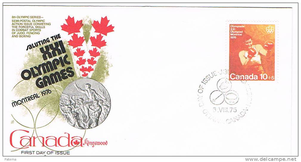 FDC. OTTAWA 1975, (Canada), Boxeo - Covers & Documents