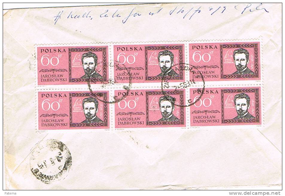Carta, Erea, Certificada, ZIELONA 1963 (Polonia), Cover, Lettre, Letter - Posta Aerea