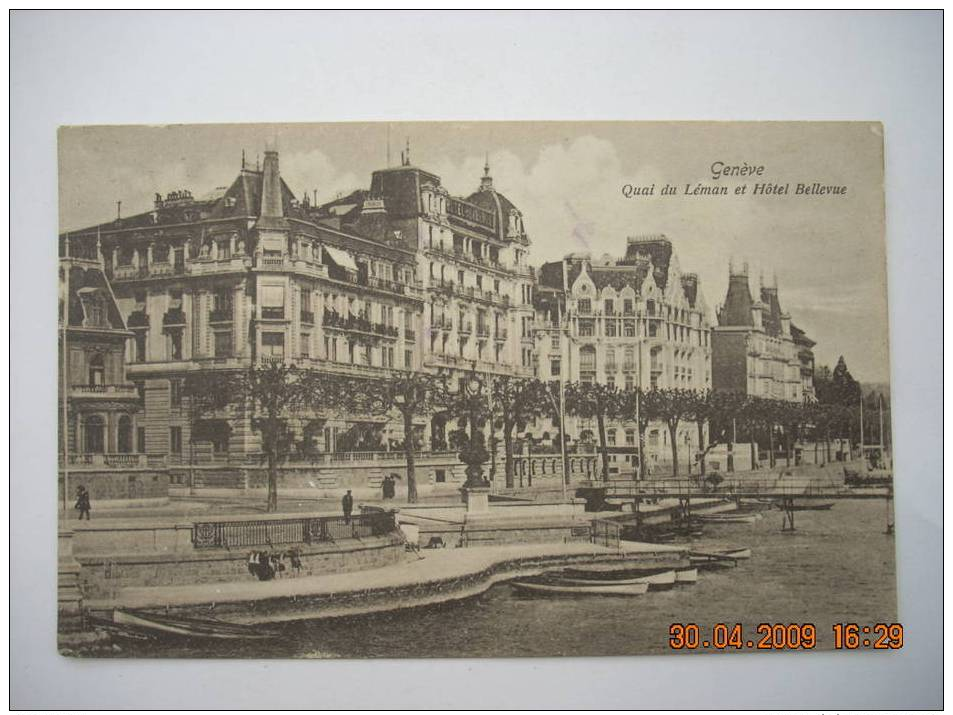 SUISSE  GENEVE   HOTEL  BELLEVUE    CIRCULEE 1909 - Bellevue