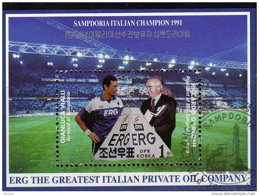 Fußball Meister Italien 1991 Korea 3333+ Block 275 O 4€ Sieg Sampdoria Genua Bloque Hojas Bloc M/s Soccer Sheet Bf Corea - Ohne Zuordnung