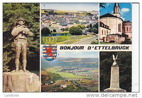 Ettelbrück - Bonjour De - Statue General Patton - Panorama - St. Sébastien - Pont Sur La Sûre - Monument Patton - Ettelbrück