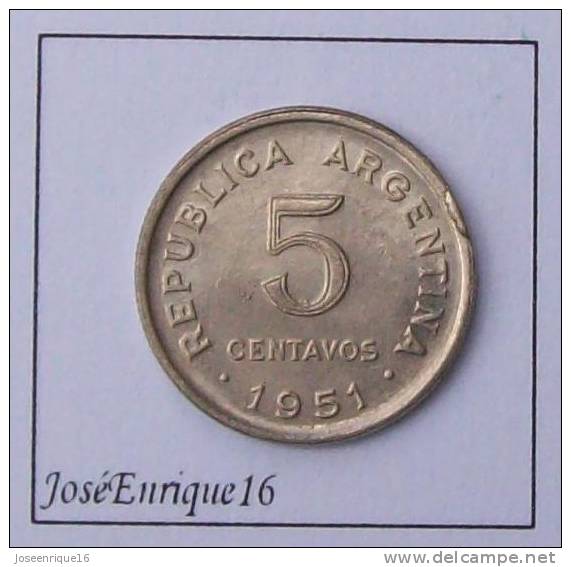 MONEDA ARGENTINA 5 CENTAVOS. AÑO 1951 - Argentinië