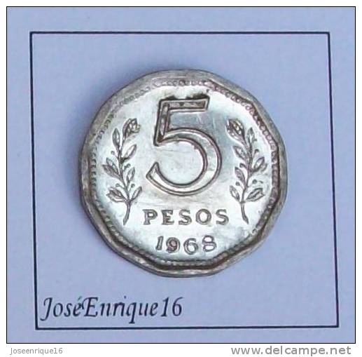 ARGENTINA, 5 PESOS 1968, FRAGATA - Argentine