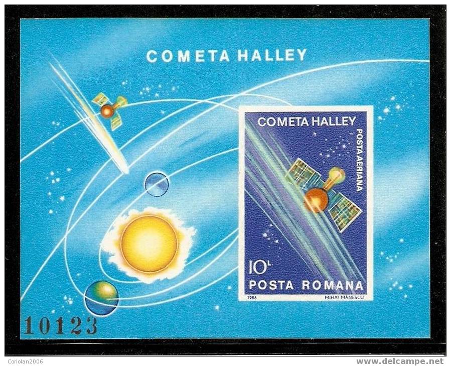 Romania 1986 / Return Halley Comet - MS Imperforated - Unused Stamps