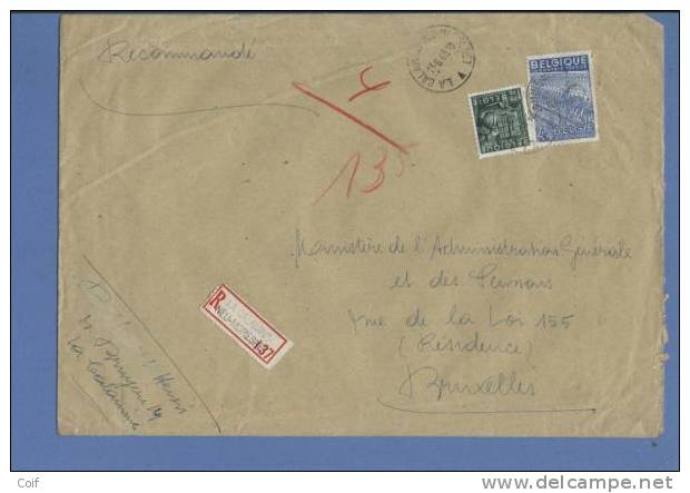 768+771 Op Brief Met Stempel LA CALAMINE-NEU-MORESNET  (Oostkanton - Canton De L'est) (VK) - 1948 Exportación