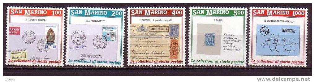 A1567 - SAN MARINO Ss N°1253/57 - SAINT-MARIN Yv N°1210/14 ** PHILATELIE - Unused Stamps