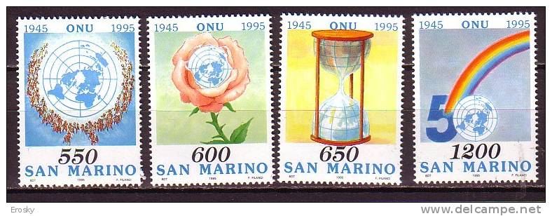 Y7792 - SAN MARINO Ss N°14148/51 - SAINT-MARIN Yv N°1408/01 ** ONU UNO - Ungebraucht