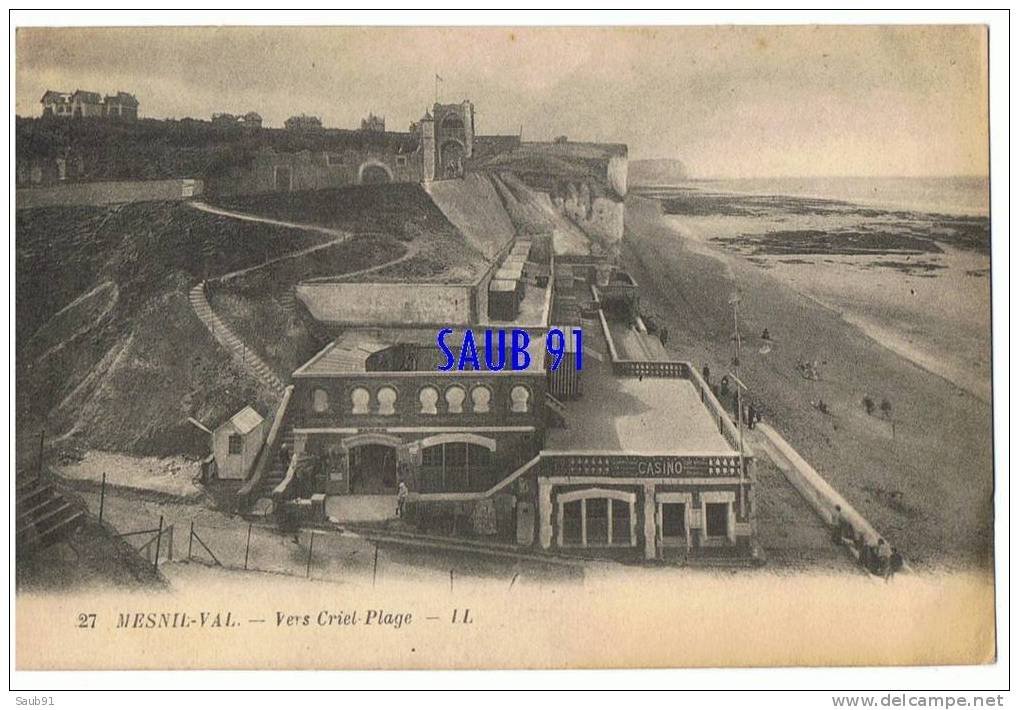 Mesnil Val -  Vers Criel Plage (Casino) --- L.L..-N°27 - Circulé En 1920- Réf:5369 - Mesnil-Val