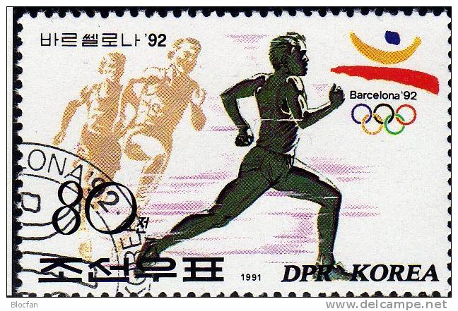 Sommer-Olympiade 1982 Korea 3223 Aus Block 264 O 1€ Leichtathletik 1500-Sprint Maskottchen Olympic Sport Stamp Of Corea - Zomer 1992: Barcelona