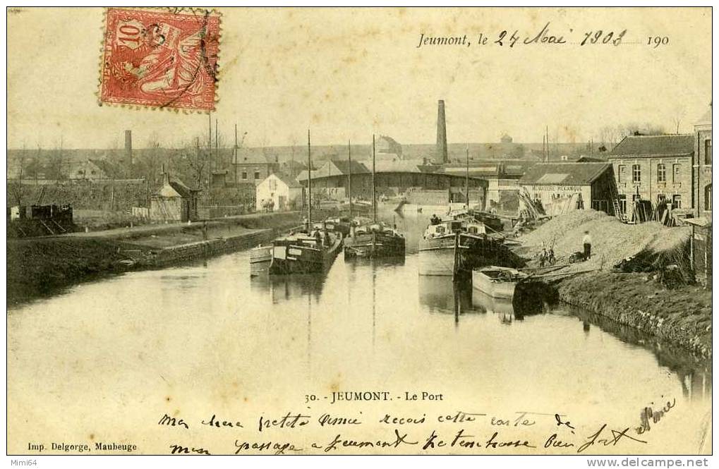 59 . JEUMONT . LE PORT .   ( CHARGEMENT DES PENICHES ) - Jeumont