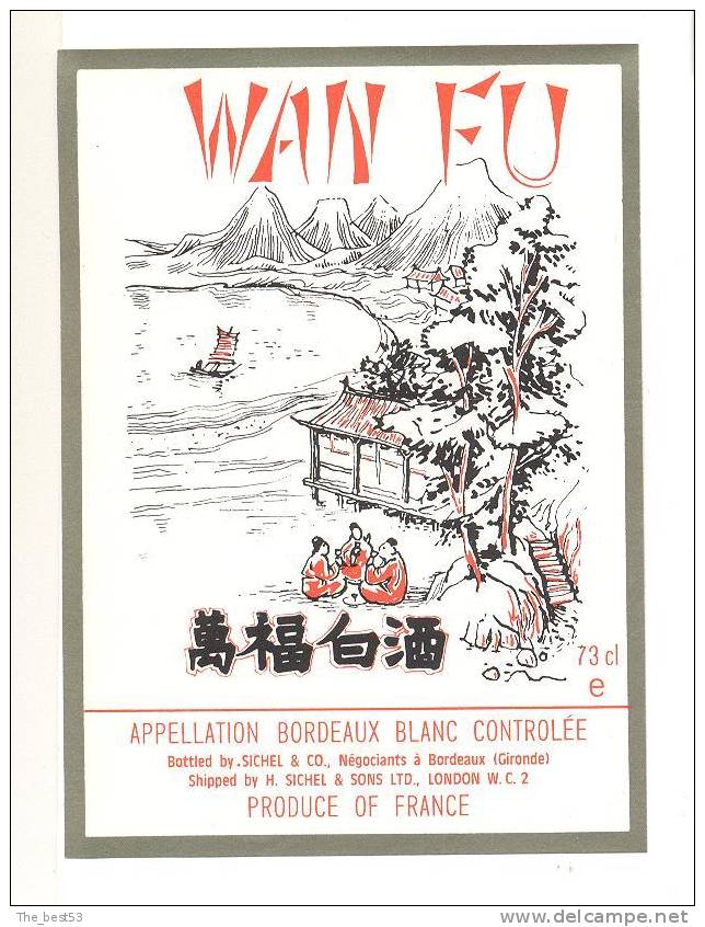 Etiquettes De Vin Bordeaux Blanc  -     Wan Fu - Asiatiques