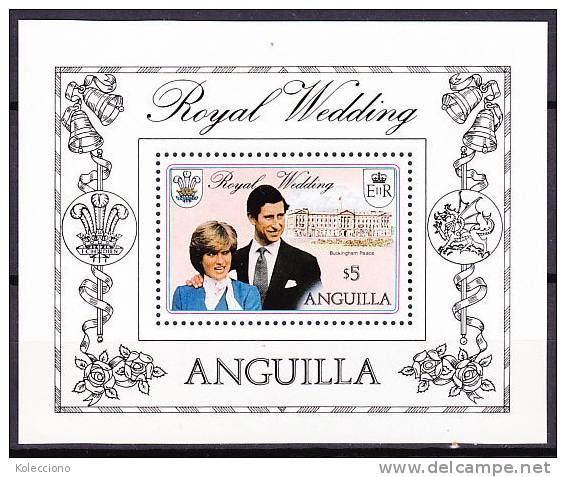 Anguilla 1981 Yv. BF 38 Royal Marriage Prince Charles And Lady Di MNH - Anguilla (1968-...)