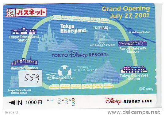 DISNEY * Carte Prepayee Japon (559) MICKEY * TRAIN *  DISNEY *  Prepaidcard Japan *   Prepaid Karte Japan - Disney