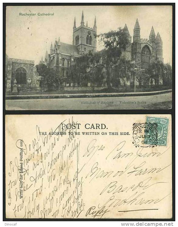 Rochester, Kent, England, Cathedral. General View. Cathedrals Of England, Used 1919 - Rochester
