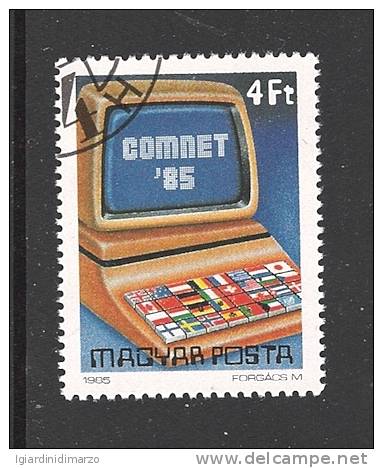 UNGHERIA - 1985 - VALORE OBLITERATO DA 4 Fo. - EMISSIONE COMNET 85 - IN BUONE CONDIZIONI - Used Stamps