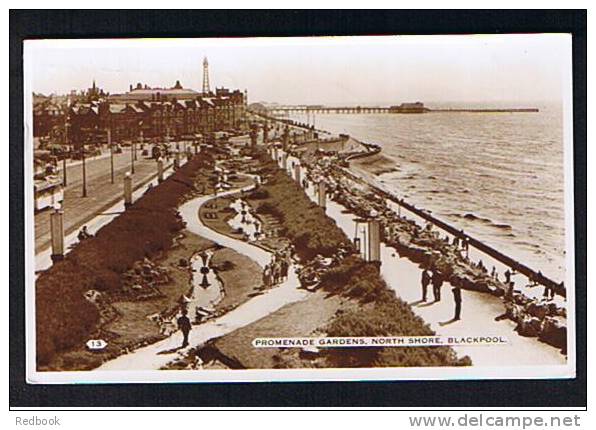 1957 Real Photo Postcard Promenade Gardens Blackpool Lancashire - Civil Defence Join Now Slogan Postmark - Ref 527 - Blackpool