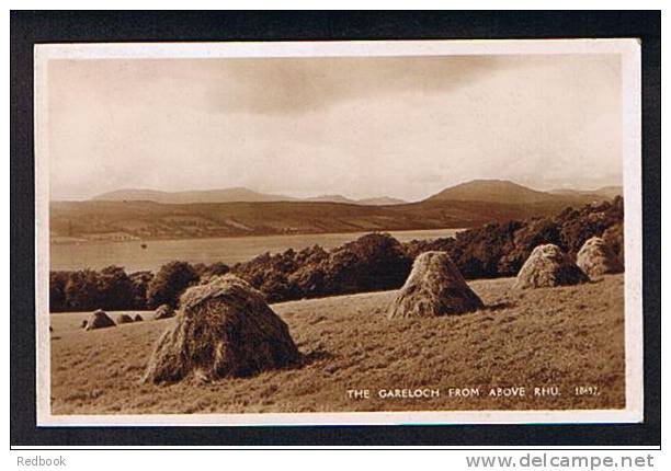 1938 J. Salmon Real Photo Postcard Hayricks Gareloch From Above Rhu Dunbartonshire Scotland - Ref 528 - Dunbartonshire