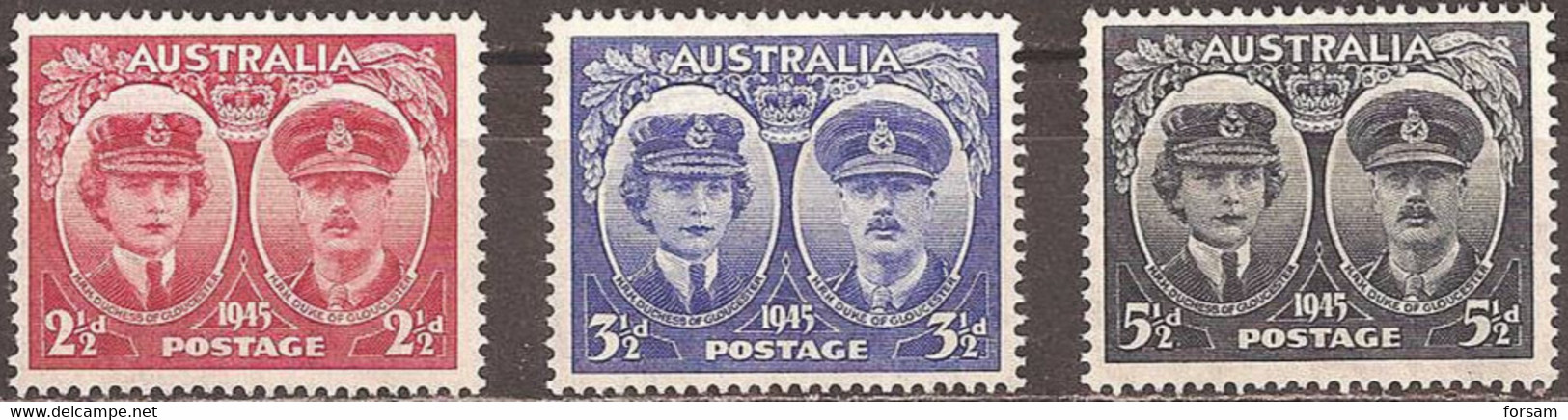 AUSTRALIA..1945..Michel # 169-171...MNH. - Nuevos