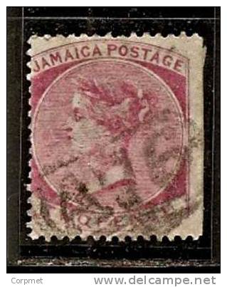 JAMAICA - 1870-2   Yvert # 9 -  Cancelled A76 - SPANISH  Town - Imperforate Right Margin - VF USED - Jamaica (1962-...)