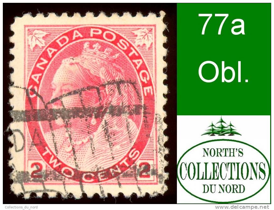 Canada (Unitrade & Scott # 77a - Queen Victoria Numeral Issue) (o) F - Oblitérés