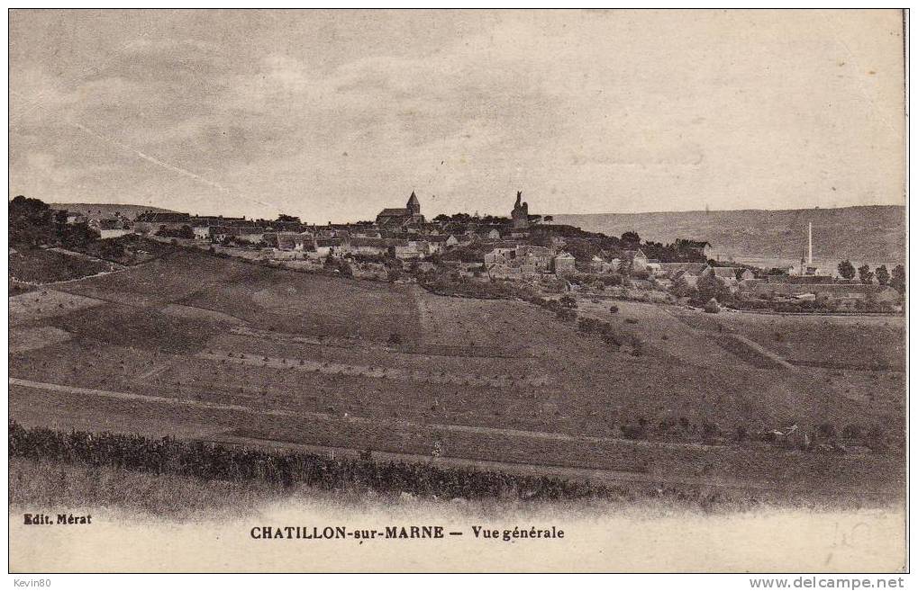 51 CHATILLON SUR MARNE Vue Générale - Châtillon-sur-Marne