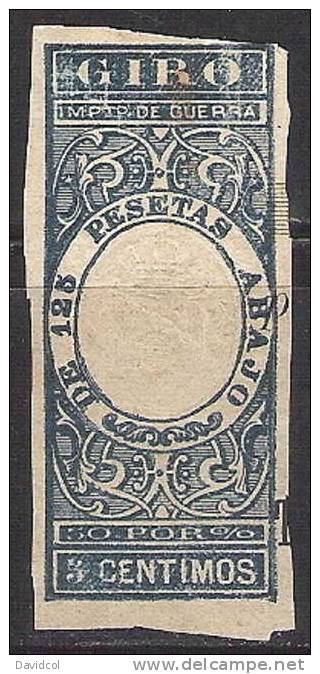 N462.-.C U B A .- .189?? .-. B.O.B.  - GIRO IMPUESTO DE GUERRA -  5 CENTIMOS - Timbres-taxe