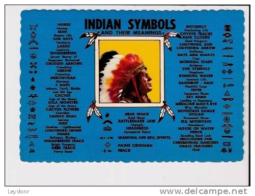 Indian Symbols And Their Meanings - Oklahama - Land Of The Red Man - Otros & Sin Clasificación