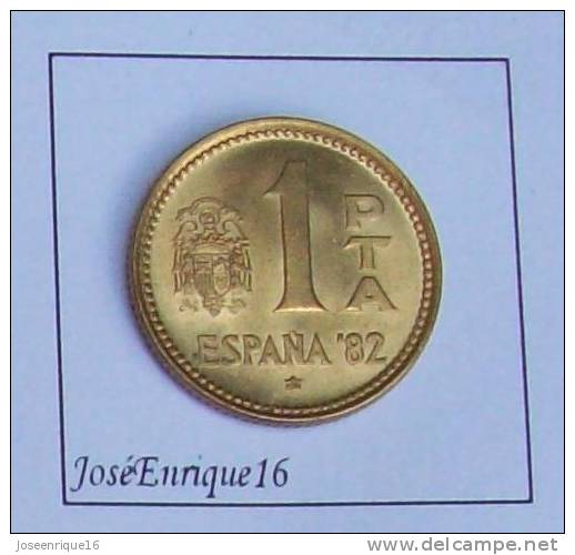 MONEDA JUAN CARLOS, REY DE ESPAÑA 1980. 1 PESETA. ESPAÑA 82 - 1 Peseta