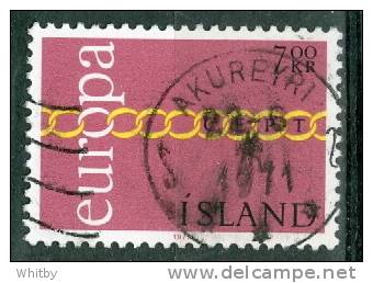 Iceland 1971 7k Europa #429 - Used Stamps