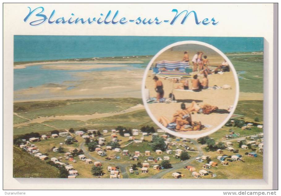 50 - BLAINVILLE-sur-MER - Vue Aérienne De La Station Et Du Camping - Blainville Sur Mer