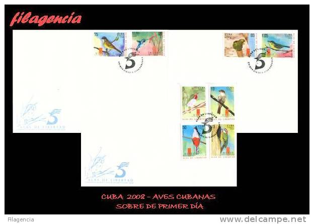 AMERICA. CUBA SPD-FDC. 2008 ALAS DE LIBERTAD. AVES CUBANAS. PRIMERA SERIE - FDC