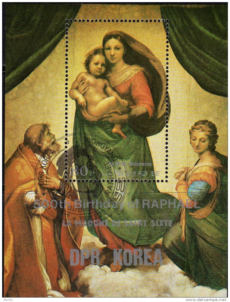 Gemälde Von Raffael Korea Block 140 Plus 141 O 9€ Selbstporträt Des Maler - Mother's Day