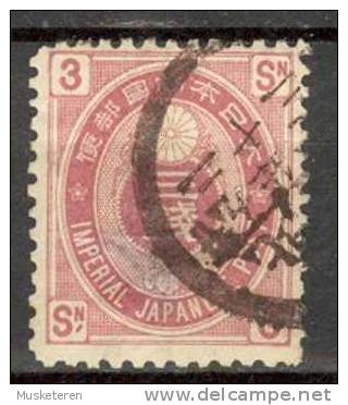 Japan Imperial Post 1888 Sakura 82, Mi. 60  3 Sen New Koban - Gebruikt