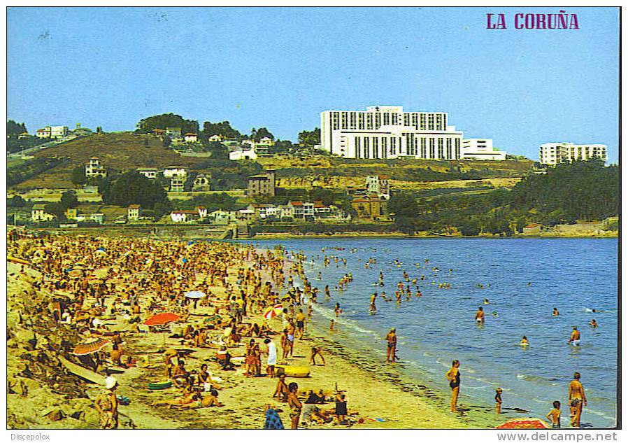 A268 Cartolina Di Playa De Santa Cristina – La Coruna - Animata - Beach, Strand, Plage - La Coruña
