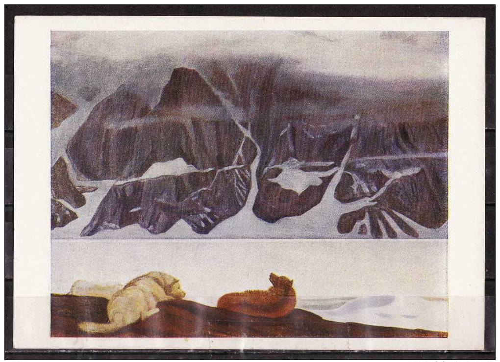 E 774 //   ROKWELL KENT   *  DOGS ON KANGERLUSSUAQ-FIORD* GREENLAND 1932/33 - Pittura & Quadri