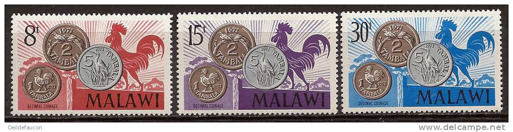 MALAWI - Yvert - 144** - 145** -  146** - Cote 2,70 € - Monete