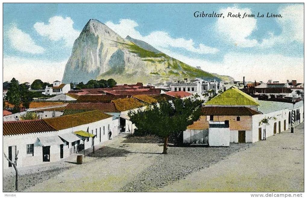 GIBRALTAR .   ROCK FROM  LA LINEA . - Gibraltar