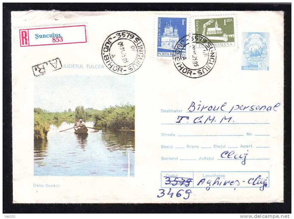 Romania 1979 Registred Uprated Stationery With  Rowing . - Kanu